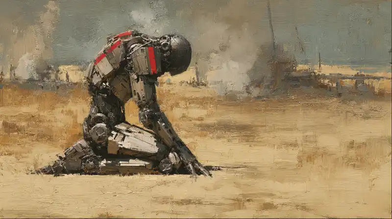 A defeated robot — the indifferent universe